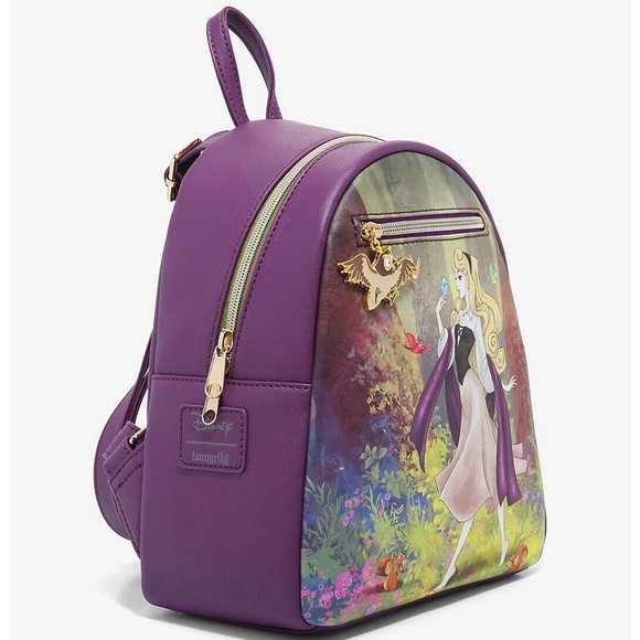 Loungefly Disney Sleeping Beauty Mini Backpack Princess Aurora Illustration Bag - Picture 2 of 5